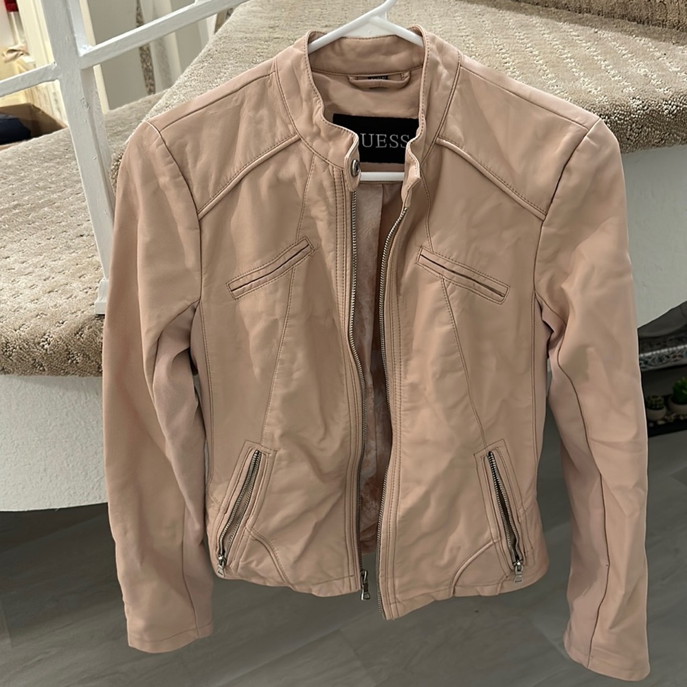 Guess leather jacket women
